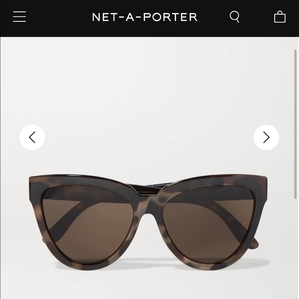 NEW Le Specs Liar Lair Cat Eye tortoiseshell acetate sunglasses